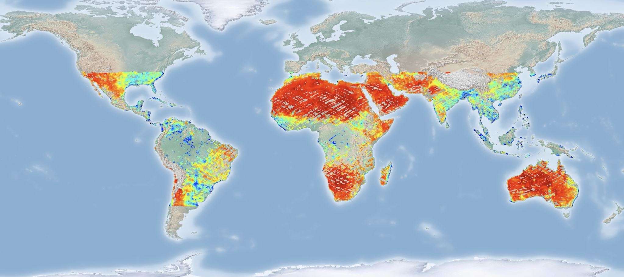 This graphic illustrates information gathered from the CYGNSS Level 3 Soil Moisture from UCAR/CU Version 1.0 Dataset Release