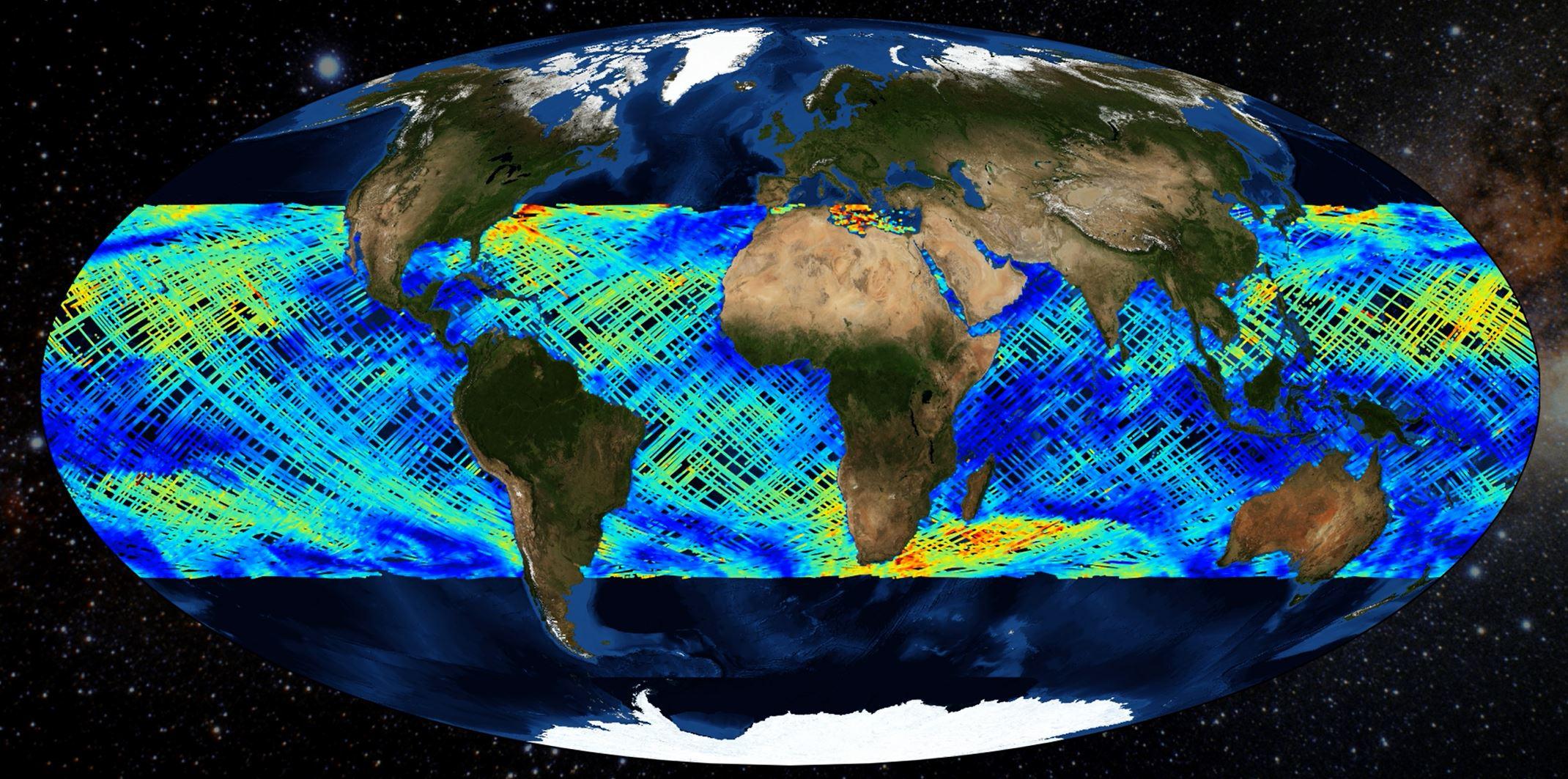 This graphic illustrates information gathered from NOAA CYGNSS Level 2 Science Wind Speed 25-km Product Version 1.1