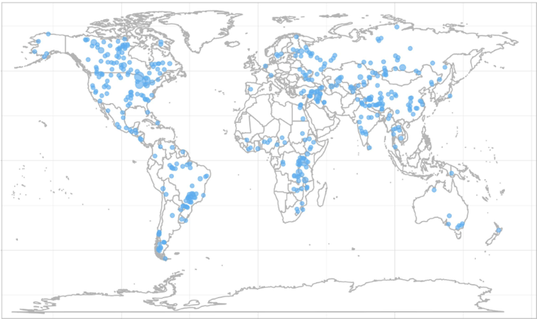 Screenshot for the public release of the MEaSUREs Pre-Surface Water and Ocean Topography (SWOT) Hydrology datasets.